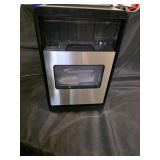 EUHOMY9.4 in. 30 lb. Crescent Ice Portable Countertop Ice Maker in Silver with 3-Ice Sizes, Clean Cycle, Ice Scoop - Retail: $249