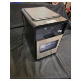 EUHOMY9.4 in. 30 lb. Crescent Ice Portable Countertop Ice Maker in Silver with 3-Ice Sizes, Clean Cycle, Ice Scoop - Retail: $249