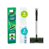 SwifferSweep Plus Mop Deluxe 2 in 1 Multi-Surface Floor Cleaning Starter Kit (1-Sweeper, 5-Sweep Cloths, 3-Mop Cloths) - Retail: $19