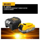 DEWALT20V MAX XR POWERSTACK Lithium-Ion Battery Starter Kit with 1.7Ah Battery and Charger - Retail: $149