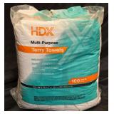 HDX14 in. x 14 in. Terry Towels (100-Count) - Retail: $34