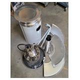 Hampton Bay48000 BTU Stainless Steel Propane Standing Patio Heater with Wheels - Retail: $159