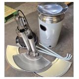 Hampton Bay48000 BTU Stainless Steel Propane Standing Patio Heater with Wheels - Retail: $159