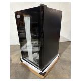 SIMZLIFE17.7 in.W Single Zone 130-Cans Freestanding Beverage Refrigerator Cooler in Black, Reversible Door - Retail: $299