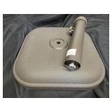 StyleWell26 lbs. Concrete and Resin Patio Umbrella Base in Brown - Retail: $39