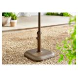 StyleWell26 lbs. Concrete and Resin Patio Umbrella Base in Brown - Retail: $39