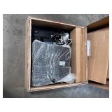 Hampton BayCrossridge 30.00 in. W 50000 BTU coating Steel Propane Outdoor Fire Pit Table with Lava Rocks and Screen - Retail: $219