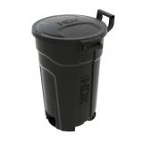 HDX32 gal. Black Heavy Duty Outdoor Trash Can with Wheels - Retail: $29