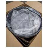 Hampton BayPiedmont 29.6 in. W Black Steel Wood Outdoor Fire Pit with Screen and Poker Included - Retail: $169