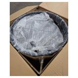 Hampton BayPiedmont 29.6 in. W Black Steel Wood Outdoor Fire Pit with Screen and Poker Included - Retail: $169