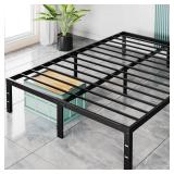 Sweetcrispy Queen Bed Frame - Heavy Duty Metal Platform Bed Frames Queen Size with Storage Space Under Frame, No Box Spring Needed, 14 Inches, Sturdy Steel Slat Support