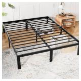NEWBULIG Metal Bed Frame - Metal Platform Bed Frame Mattress Foundation with Steel Slat Support, No Box Spring Needed, Storage Space Under Frame, Easy Assembly