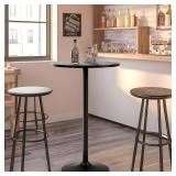 FDW Bistro Pub Table 40 Inch Height Cocktail Table Round Bistro Bar Table for Home and Kitchen Dining