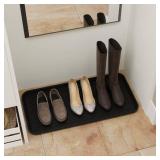 Ottomanson 15x 30 Multi-Purpose Boot Tray - Waterproof Mat for Shoes, Pet Food, Litter Box, Painting & Planting -  Raised Edge for Spill Protection