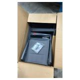 GarveeLife 4 Piece Aluminum Patio Stackable Dining Chairs Set, Outdoor Metal Lightweight Stacking Dining Chair with Textilene Fabric, for Backyard Lawn Deck Poolside Porch Bistro, Dark Grey