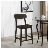 Boraam Torino Counter Height Wood Kitchen Bar Stool - Carbonite Finish