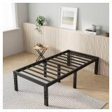 Novilla Twin Bed Frame, 14 Inch Metal Platform Bed Frame Twin Size with Storage Space Under Bed, Heavy Duty Steel Slat Support, Easy Assembly, No Box Spring Needed