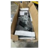 Sweetcrispy 9 Drawer Fabric Dresser Tall Chest Storage Organizer Tower with Cabinet Metal Frame and Wood Top Lightweight Closet Furniture for Bedroom,Charcoal Grey