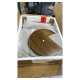 VASAGLE MAEZO Collection - Round Coffee Table, 31.5-Inch Center Table, Tapered Legs, Curved Transitions, Easy to Assemble, for Living Room, Honey Brown ULCT251KB01S