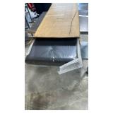 Sweetcrispy 43 Inches Folding Ottoman with Storage Bench, Foot Rest Stool, End of Bed Storage Bench Upholstered, Load 660 lbs, for Living Room, Lychee Grain Leather, Black