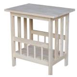 International Concepts Mission Magazine End Table, Unfinished