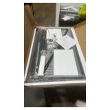 DUMOS 32 in Small Computer Desk for Home Office, Modern Study Work Table Simple Style for Bedroom, Writing Desks with X-Shaped Reinforcement, Rust