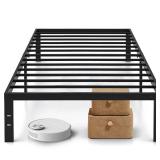 Twin Size Bed Frame, 14 Inch Metal Platform Bed Frames with Heavy Duty Steel Slat Support, No Box Spring Needed, Easy Assembly, Under Bed Storage