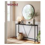 VASAGLE Console Sofa Table, Narrow Entryway Table, for Living Room, Bedroom, Easy Assembly, Charcoal Gray and Ink Black ULNT020B04