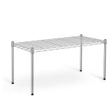 Simple Deluxe 1-Tier Shelving Units, 29.92" W x 13.78" D x 14.96" H Steel Wire Rack Storage Shelving Organizer, Chrome
