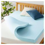 Best Price Mattress 4 Inch Ventilated Memory Foam Mattress Topper, Cooling Gel Infusion, CertiPUR-US Certified, Dorm Essentials, Twin XL