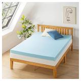 Best Price Mattress 4 Inch Ventilated Memory Foam Mattress Topper, Cooling Gel Infusion, CertiPUR-US Certified, Dorm Essentials, Twin XL