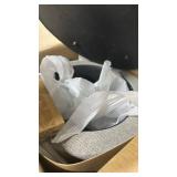 Homepop Home Decor | Upholstered Round Storage Ottoman with Nailheads| Ottoman with Storage for Living Room & Bedroom, Grey Woven