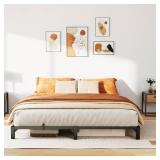 GarveeHome 6 in Full Bed Frame, Heavy Duty Metal Platform Bed Frame with Durable Iron Slat Support and Legs, No Box Spring Required, No Screws Needed, Support Up to 800 LBS