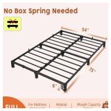 GarveeHome 6 in Full Bed Frame, Heavy Duty Metal Platform Bed Frame with Durable Iron Slat Support and Legs, No Box Spring Required, No Screws Needed, Support Up to 800 LBS