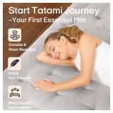 Syrinx Japanese Futon Mattress Queen Size 80"x60" X1¼, Foldable & Rollable Floor Bed, Soft, Comfortable, Water-Resistant, Perfect for Guests and Small Spaces, Easy Storage