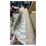 JONATHAN Y Boho Vintage Diamond Cream/Gray Oval Area Rug 3X5 ft, Moroccan Hype for Living Room, Bedroom, Kitchen, Office, Easy-Cleaning, High Traffic, Pet-Friendly, Non-Shedding (MOH101B-3OV)