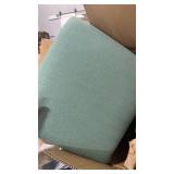 HomePop Upholstered Counter Height Barstool, 24-inch, Textured Aqua