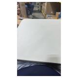 Amazon Basics Portable 4 Foot Rectangular Folding Dining Table, 4 Adjustable Height Settings, Carrying Handle, Indoor & Outdoor, Sturdy for Events, White, 47.8 x 23.9 x 33.9 in