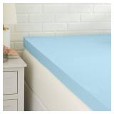 Amazon Basics Full Size Cooling Gel-Infused Memory Foam Mattress Topper, CertiPUR-US Certified, 3 Inches, Blue