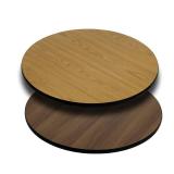 Flash Furniture Glenbrook 36" Round Table Top with Natural or Walnut Reversible Laminate Top