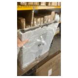 FurniEdge 4ft Folding Table with Adjustable Height, Heavy Duty Fold-in-Half Plastic Table with Steel Legs, Portable for Indoor, Outdoor, Picnic, Camping, Dining, Party, White