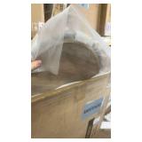 VASAGLE 21.7-Inch Round Side Table, 2-Tier End Table, Nightstand with Steel Frame, Spacious Top, for Small Spaces, Living Room, Bedroom, Heather Greige and Ink Black ULET56BG