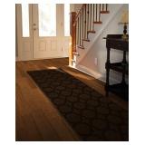 Garland Rug Sparta Non Slip Polypropylene 2 Ft. X 8 Ft. Brown Mocha Area Rug- Ideal for Living Rooms & Hallways, Stylish & Durable for High-Traffic Areas