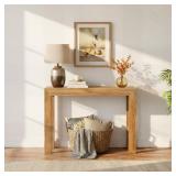 Plank+Beam Modern Solid Wood Console Table, 46 Inch, Sofa Table, Narrow Entryway Table for Hallway, Behind The Couch, Living Room, Foyer, Easy Assembly, Pecan