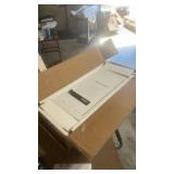 VASAGLE Floor Storage Cabinet, Freestanding Storage Unit with 2 Adjustable Shelves, for Bathroom Living Room Dining Kitchen, 11.8 x 23.6 x 31.5 Inches, Cloud White UBCB060WH01S