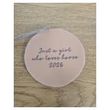 2 Count 2025 Horse Christmas Ornament: Just A Girl Who Loves Horse 3D Resin Ornament for Christmas Tree for Women Teenage Girls Equestrian Horses Lover