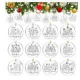 24 Pcs Christian Christmas Ornaments Bulk 3.15 inches