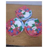 Christmas Party Supplies-Snowman Disposable Paper Dinner Plates and Napkins for Party decorations 3 Pack