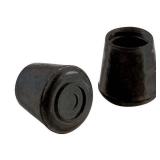 1 in. Black Rubber Leg Caps for Table, Chair, and Furniture Leg Floor Protection (4-Pack)