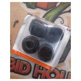 1 in. Black Rubber Leg Caps for Table, Chair, and Furniture Leg Floor Protection (4-Pack)